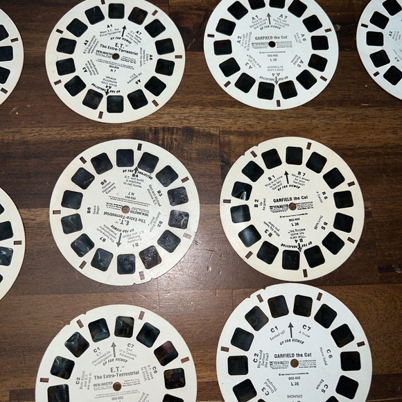 Vintage Red Viewmaster GAF View-Master Viewer Toy Orange Handle with 13 reels - Picture 3 of 10